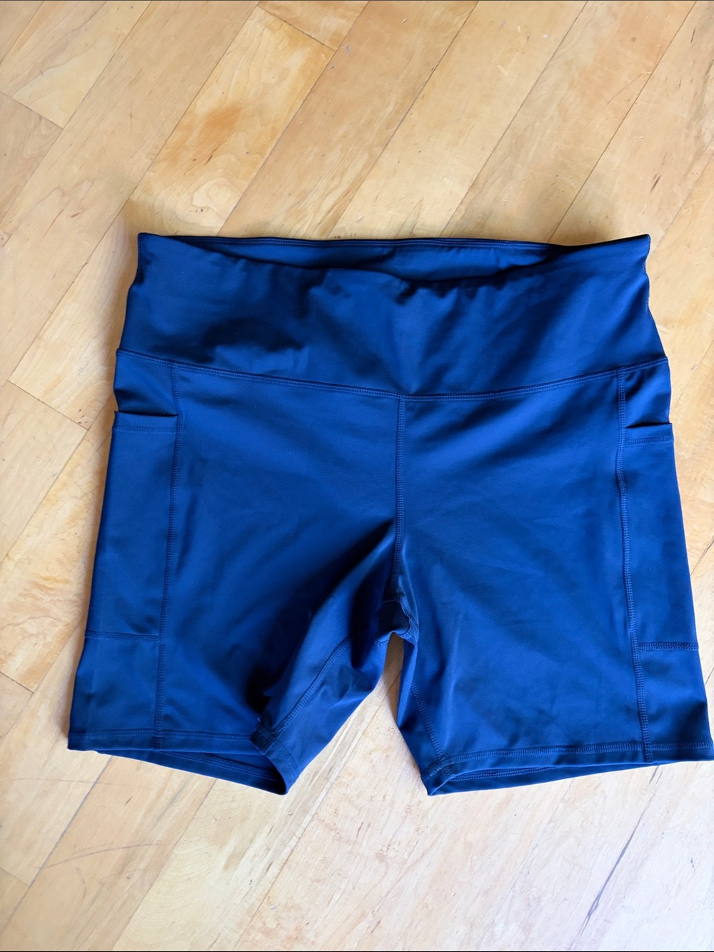 Stretchtherules athleisure dark navy biking gym workout shorts stretch NWOT XL